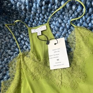 NEW Racer silk charmeuse cami top